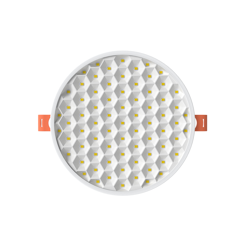Luz de painel embutida em favo de mel