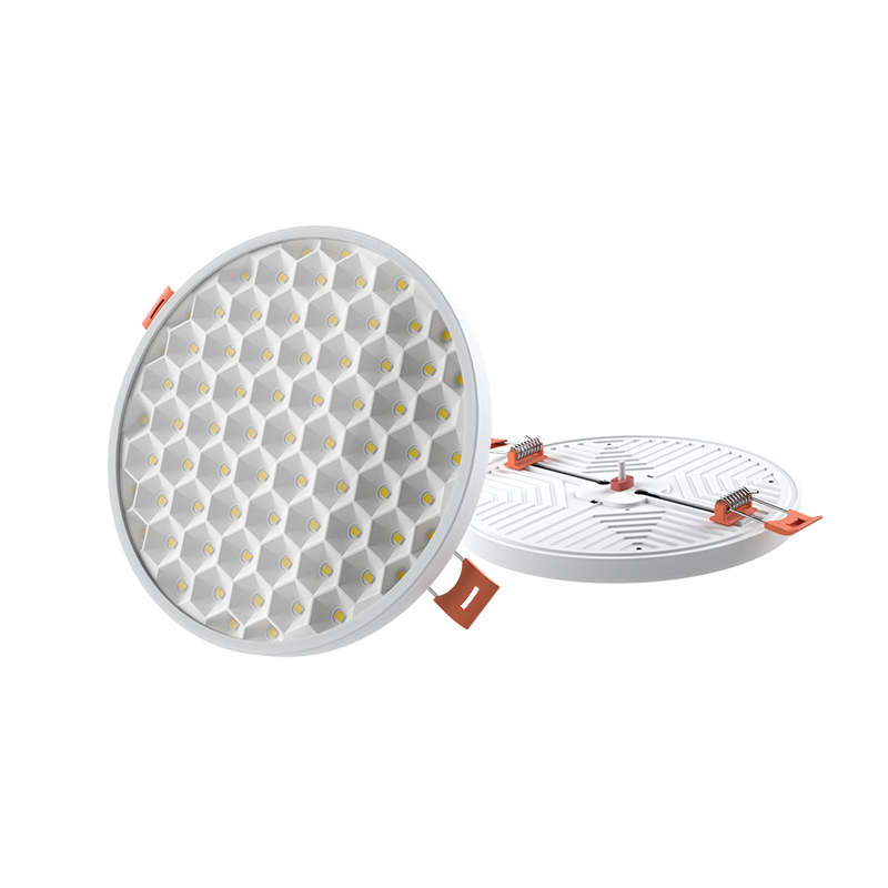 Luz de painel embutida em favo de mel